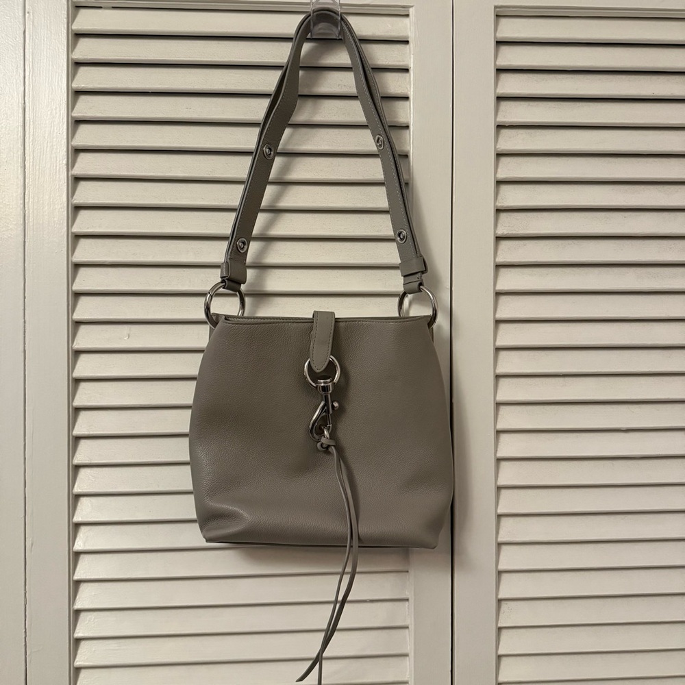 Rebecca Minkoff Grey Leather Feed Bag